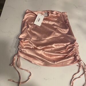 Trendy and Tipsy satin-like tie up skirt